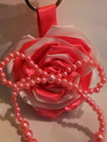🌸 Pink Ribbon Rose Keychain 🌸