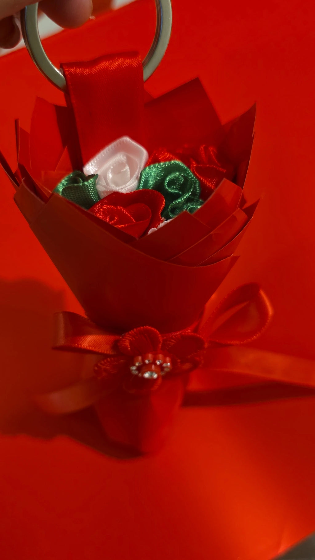 🌹🇲🇽 Mini Mexican Ribbon Bouquet Keychain 🇲🇽🌹
