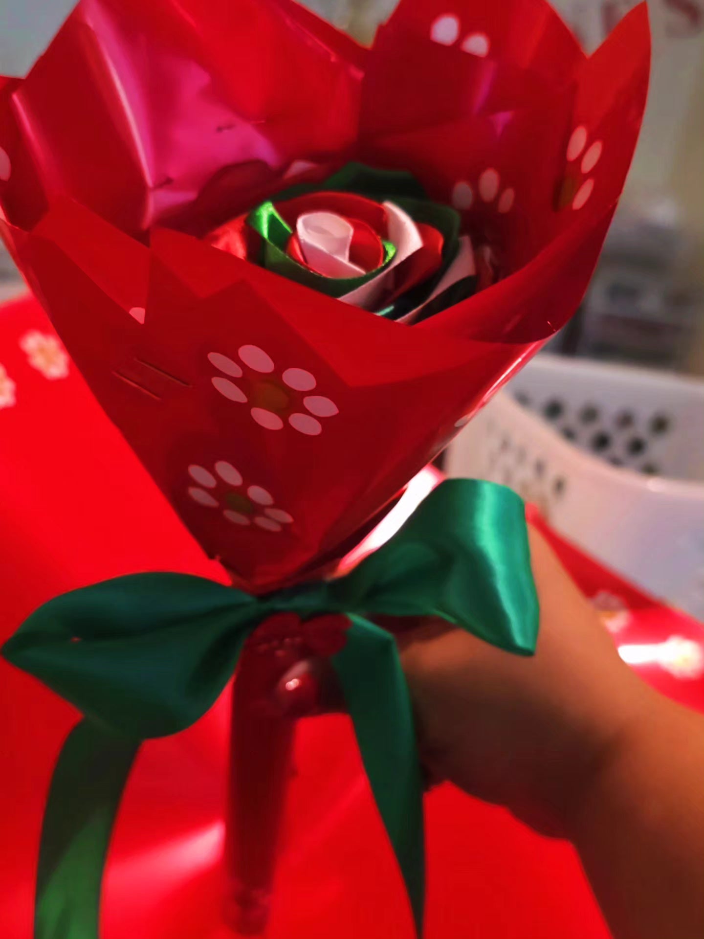 🌹🇲🇽 Eternal Mexico Ribbon Rose Bouquet 🇲🇽🌹
