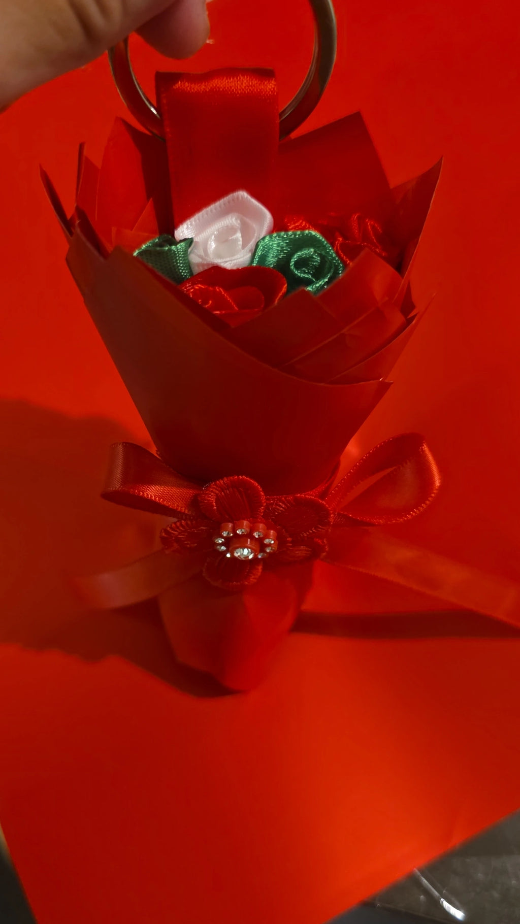 🌹🇲🇽 Mini Mexican Ribbon Bouquet Keychain 🇲🇽🌹